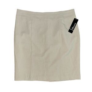 George Khaki Cream Skirt Midi Business Casual size 12 NWT